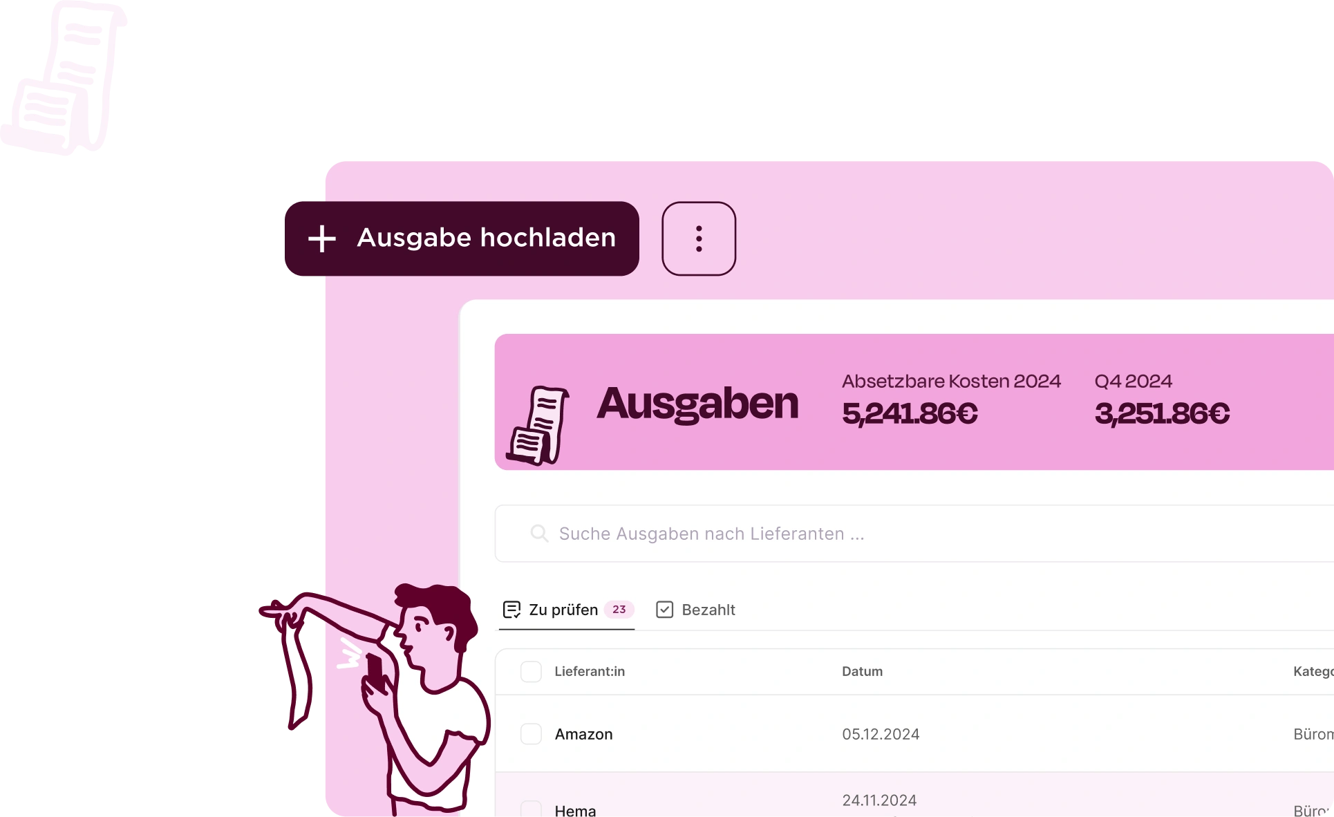 Spare Steuern mit jeder Ausgabe